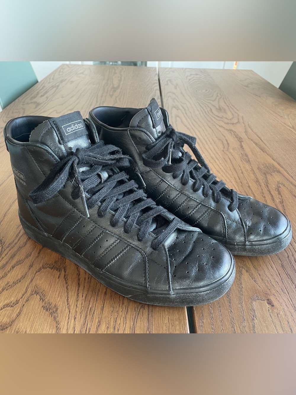 ADIDAS Originals Men's Black Basket Profi High-Top Leather Sneakers
